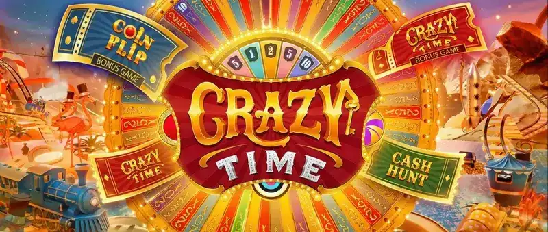 Crazy Time Bonusrunden — Coin Flip, Cash Hunt, Pachinko, Crazy Time auf dem Handy